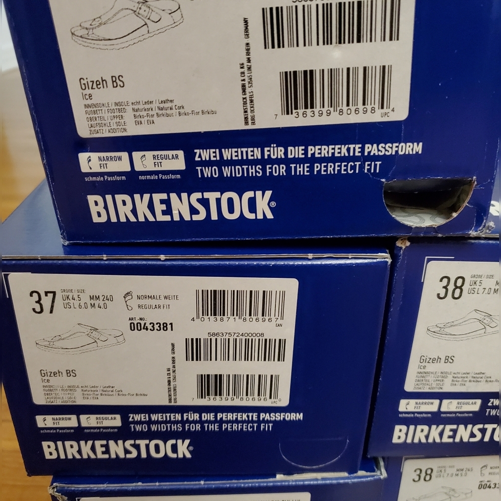 New Birkenstock Gizeh Taupe Ice Sandals - Picture 6 of 9